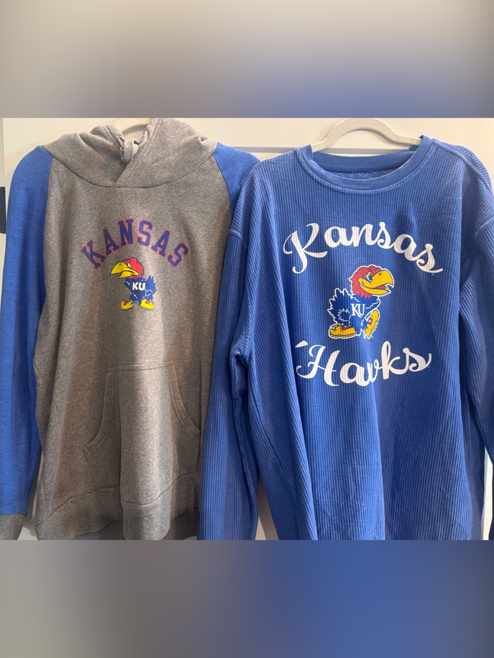 Kansas Jayhawks Gray & Blue Sweatshirt Duo